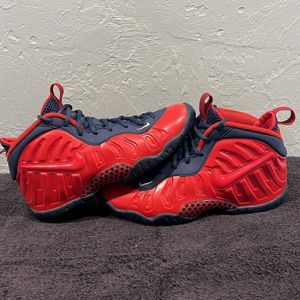 🔥🏀 Nike Little Posite Pro GS “USA Special Edition” CZ2520-600 Big Boy 7Y - EUC